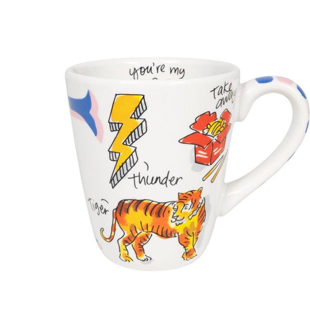 BECHER Love Letter T in Bunt - 350 ml - Multicolor, Keramik (0.35L) - Blond Amsterdam