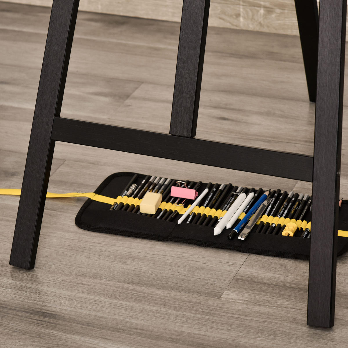 STAFFELEI DE-16665 neigbar & höhenverstellbar Kiefer - Schwarz, Holzwerkstoff (71.5/134.5/51.5cm) - ComfortXL