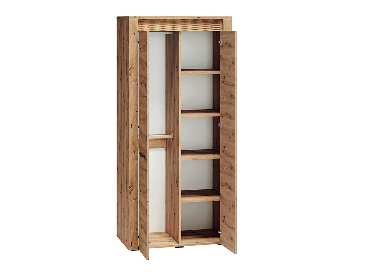 KLEIDERSCHRANK – 92 cm – Artis – Eiche Artisan - Eiche Artisan, Holzwerkstoff (92/200/55cm) - hi-markt