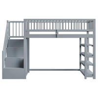 HOCHBETT Massivholz 90/200 cm Grau - Grau, Holz - Raumix