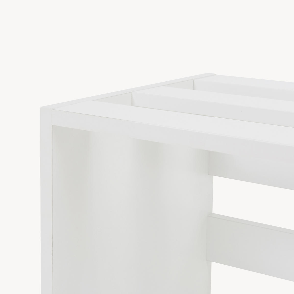 BEISTELLTISCH Rønde - Weiß, Holzwerkstoff (33/64/43cm) - [en.casa]