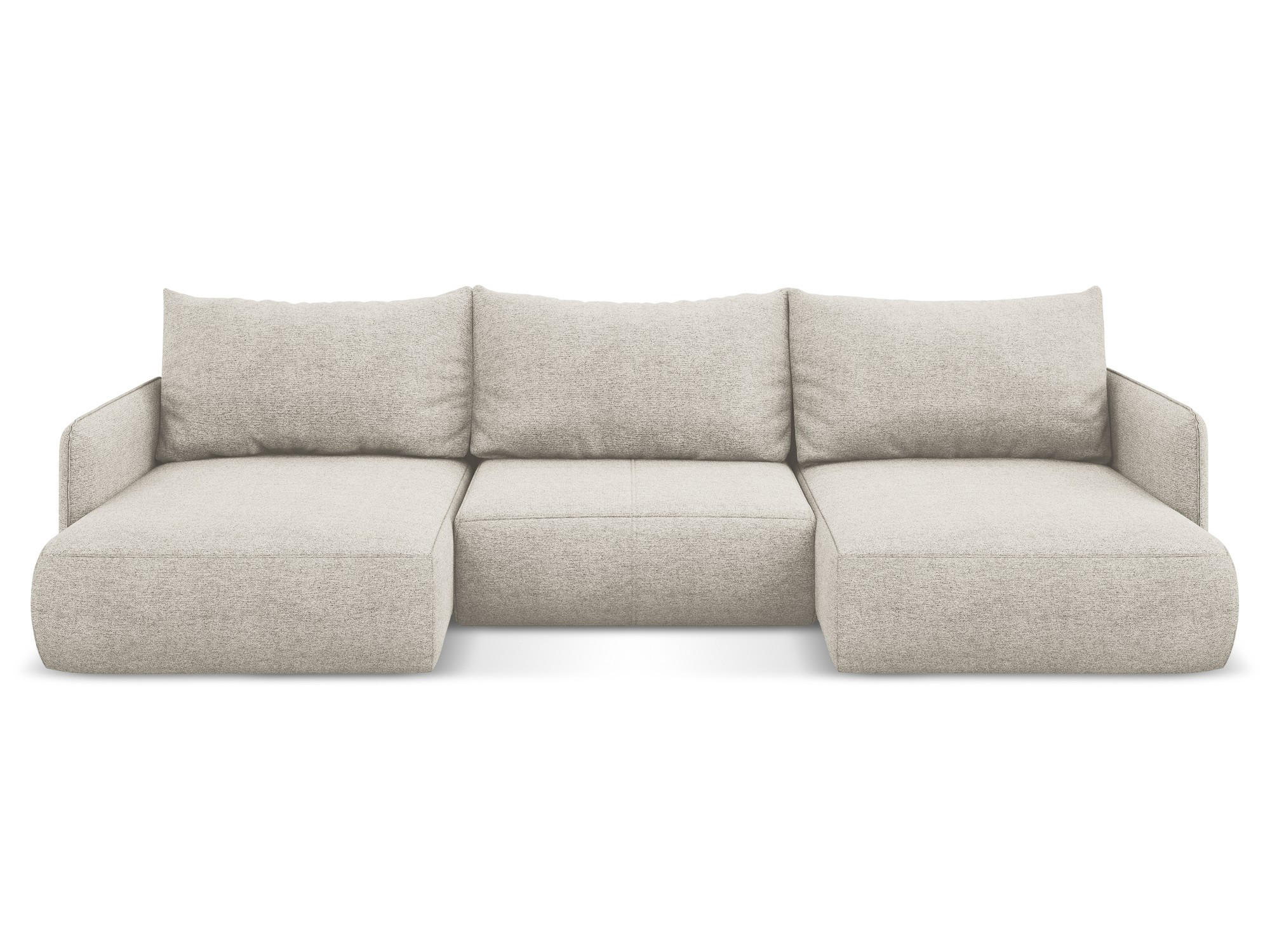 WOHNLANDSCHAFT Chenille Stoff Grau - Silberfarben/Schwarz, Kunststoff/Textil (290/86/148cm) - Makamii