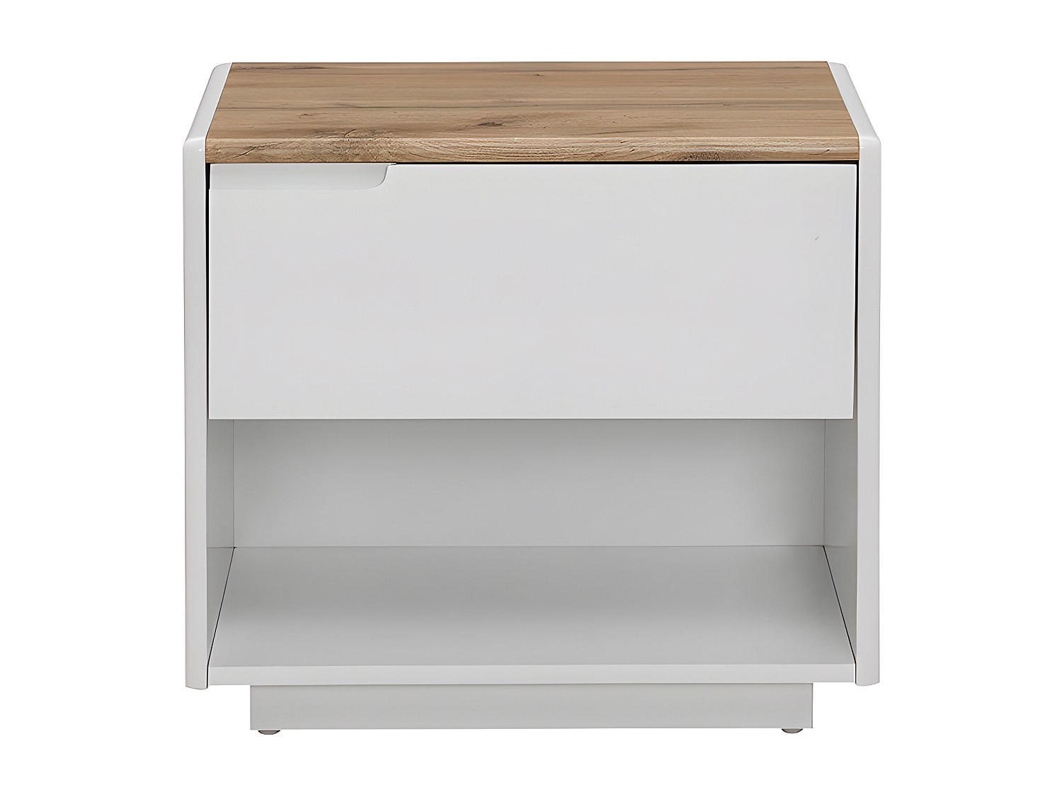 NACHTTISCH - 55 cm x 40 cm - Holz, Platte - Naturfarben Hell, Weiß - AMANI - Naturfarben/Weiß, Holz (55/50/40cm) - Vente-Unique