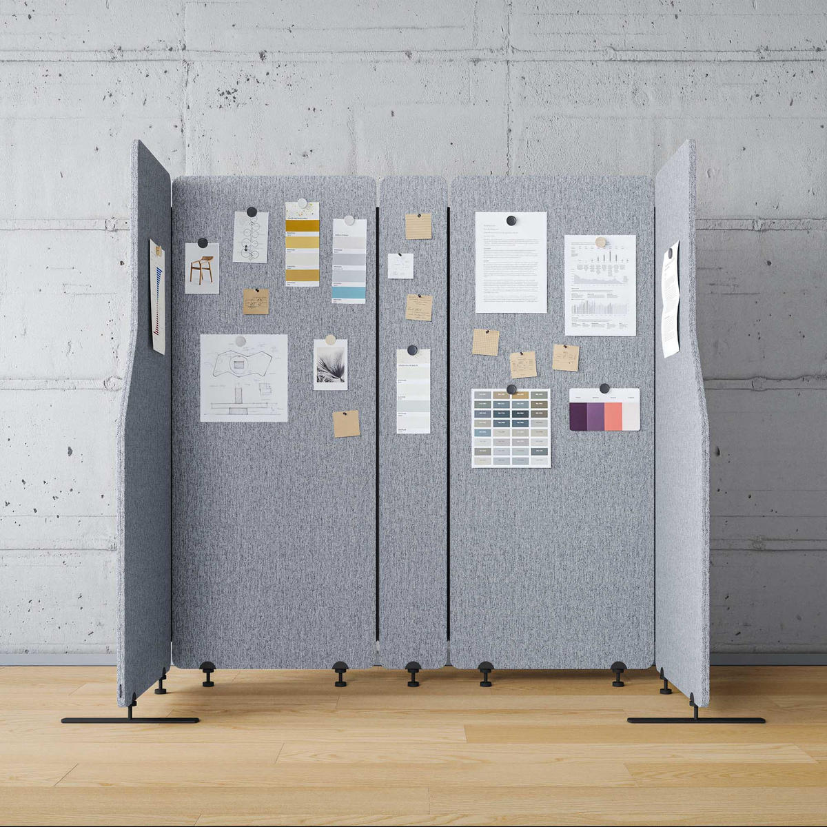 AKUSTIKSCHUTZWAND SADIE - Grau, Metall (260/145/2cm) - Jan Nowak