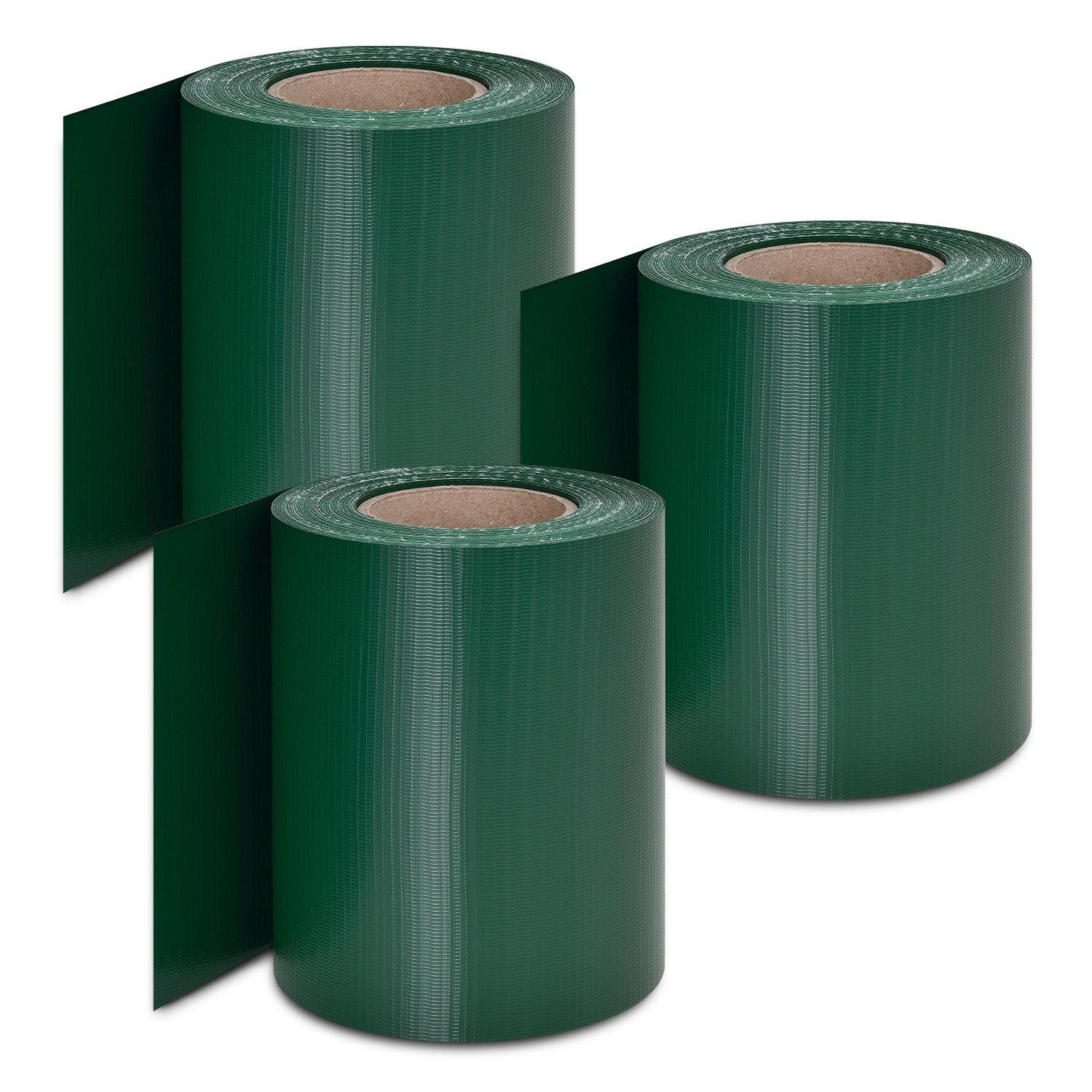 SICHTSCHUTZSTREIFEN grün 3er-Set - Grün, Kunststoff (3500/19cm) - Juskys