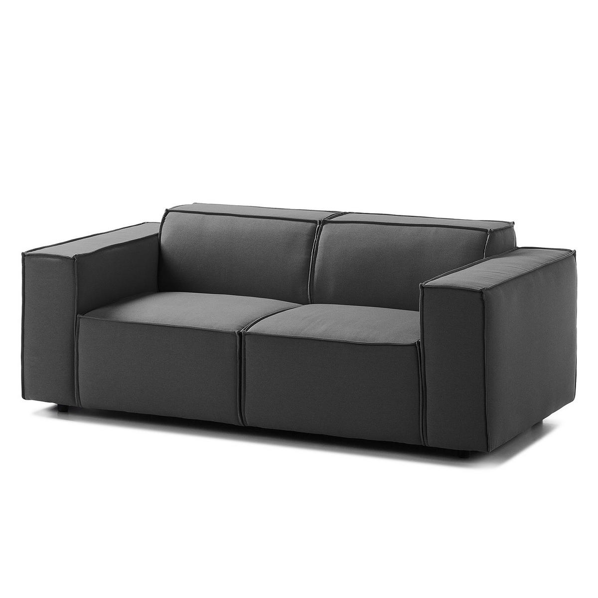 2-SITZER SOFA - Anthrazit, Textil (189/70/96cm) - home24