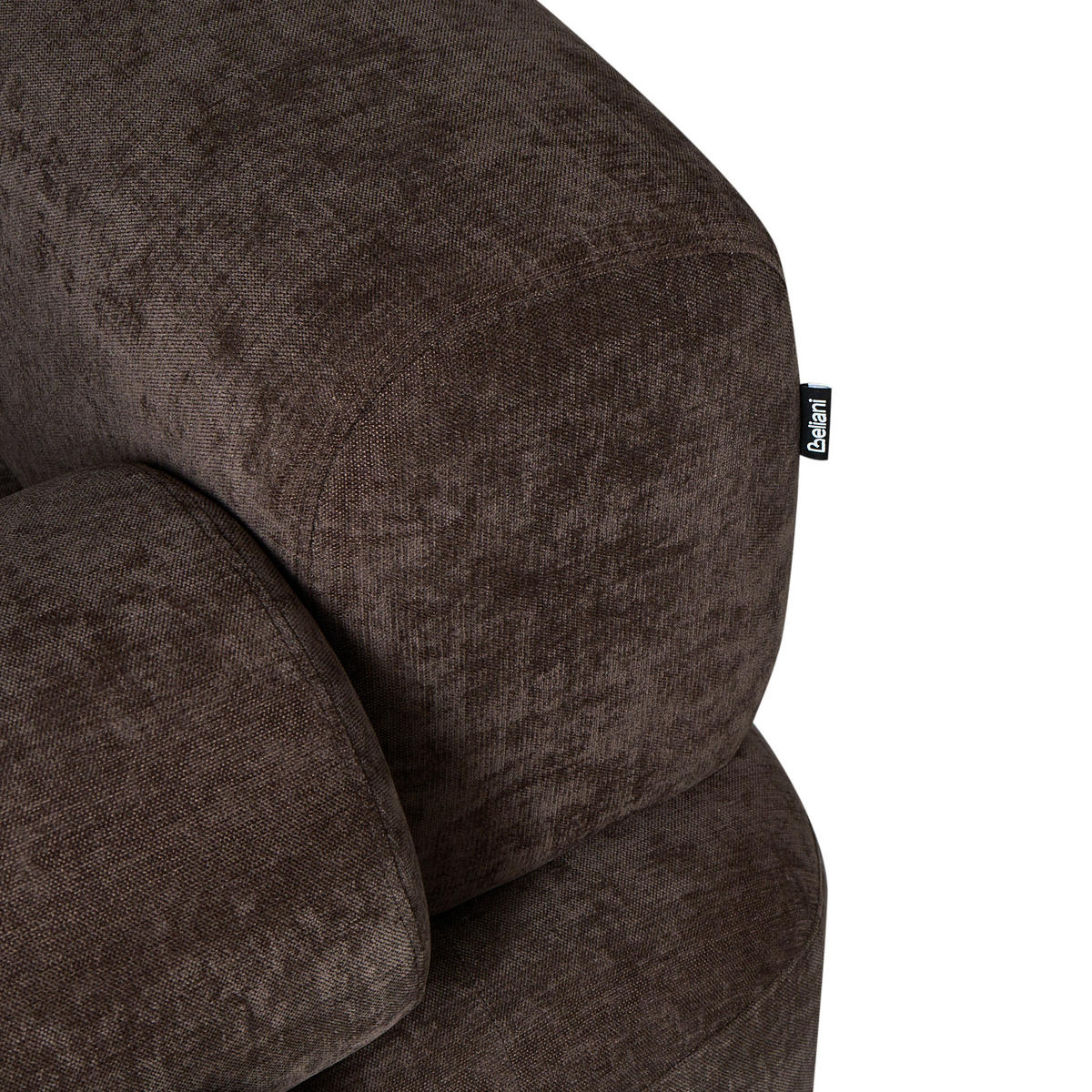 POHOVKA 2-místná Žinylková látka Tmavě hnědá Elva - tmavě hnědá, textil (170/74/100cm) - Beliani