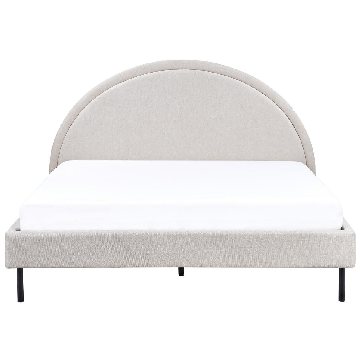 BETT mit Lattenrost 160x200 cm Beige Margut - Beige, Textil (160/200cm) - Beliani