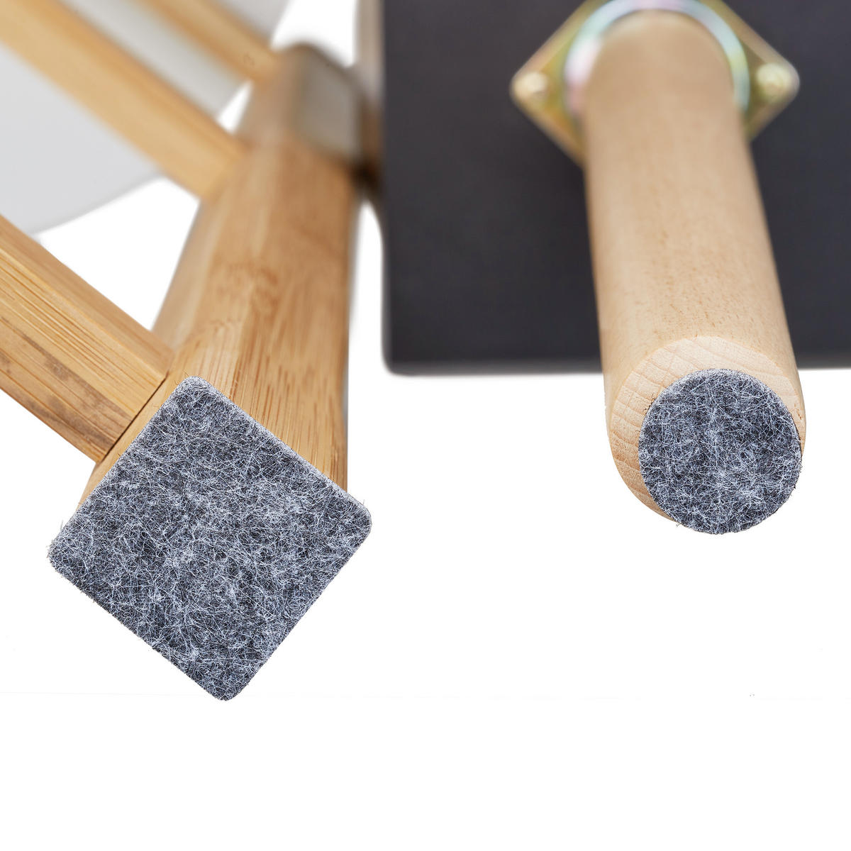 180XFILZGLEITER - Grau, Textil (3/3cm) - Relaxdays