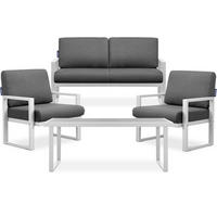 TERRASSENMÖBEL FRENA im Loft-Stil, weiß - Weiß/Grau, Metall - KONSIMO®
