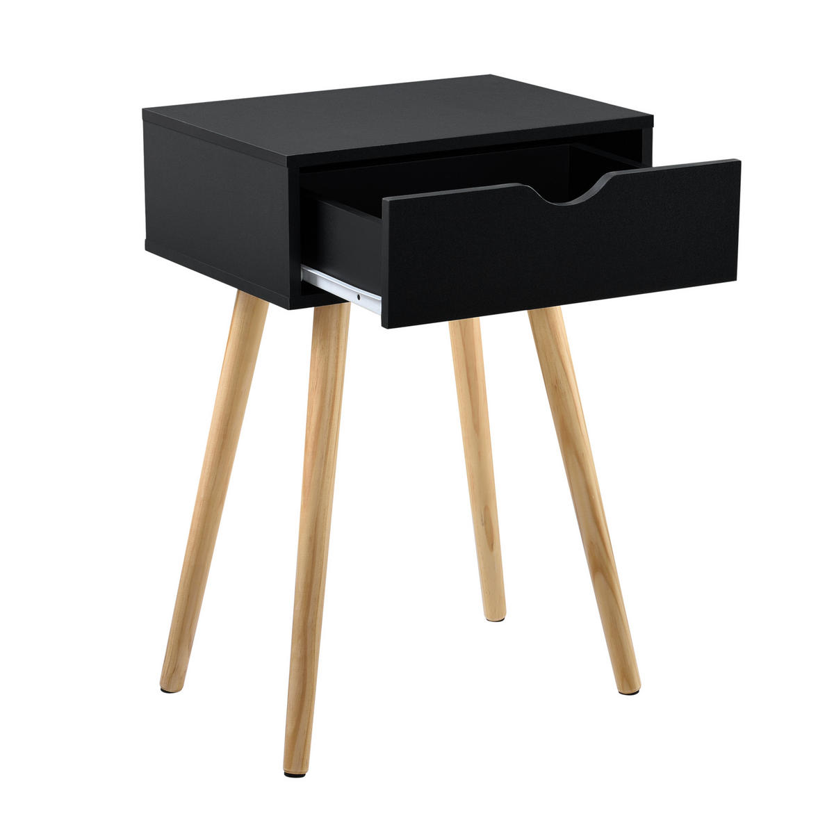 NACHTTISCH Sörby - Schwarz, Holzwerkstoff (40/60/30cm) - [en.casa]