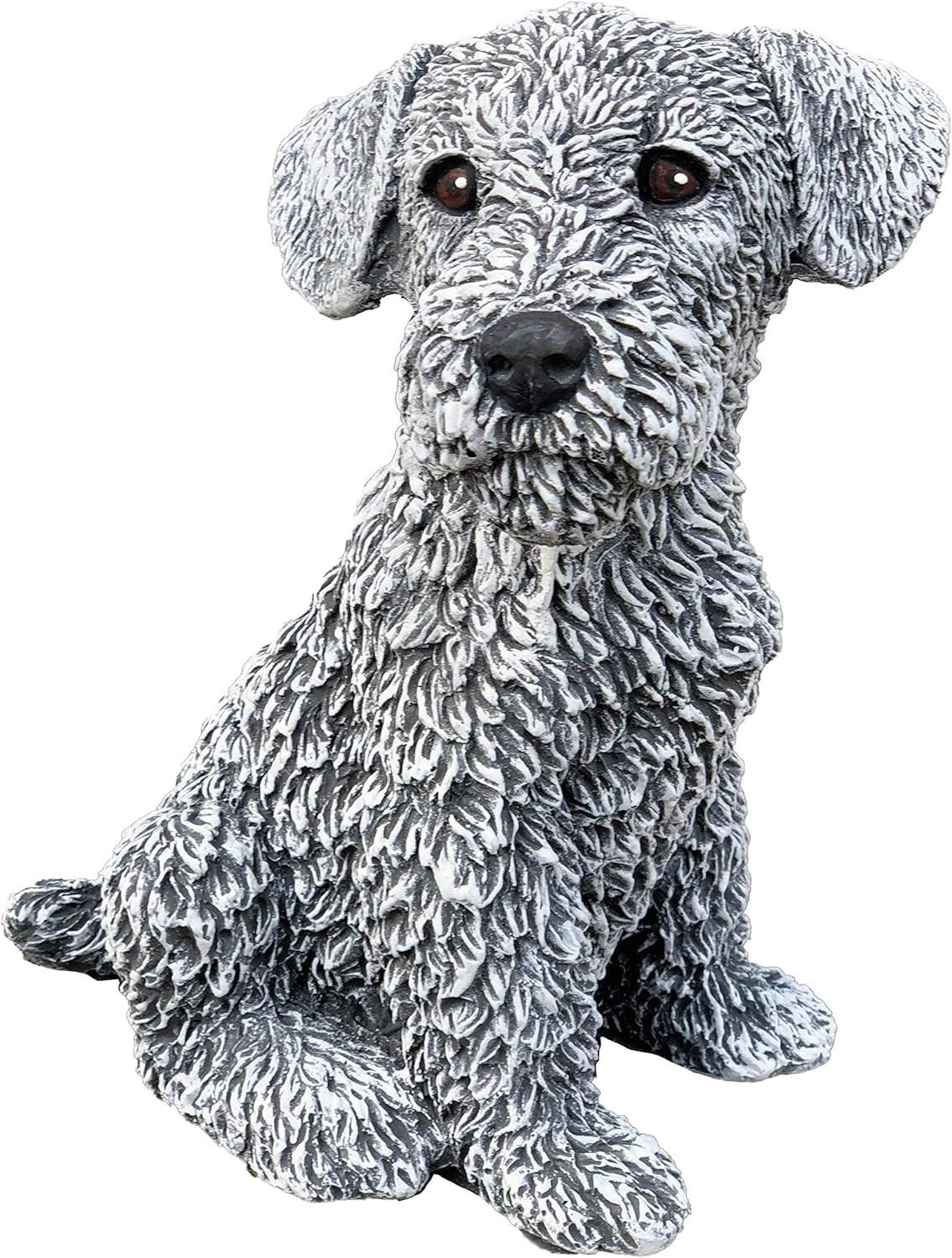 STEINFIGUR Hund Terrier, Frostfest, Steinguss - Grau, Stein (16/24/18cm) - stoneandstyle