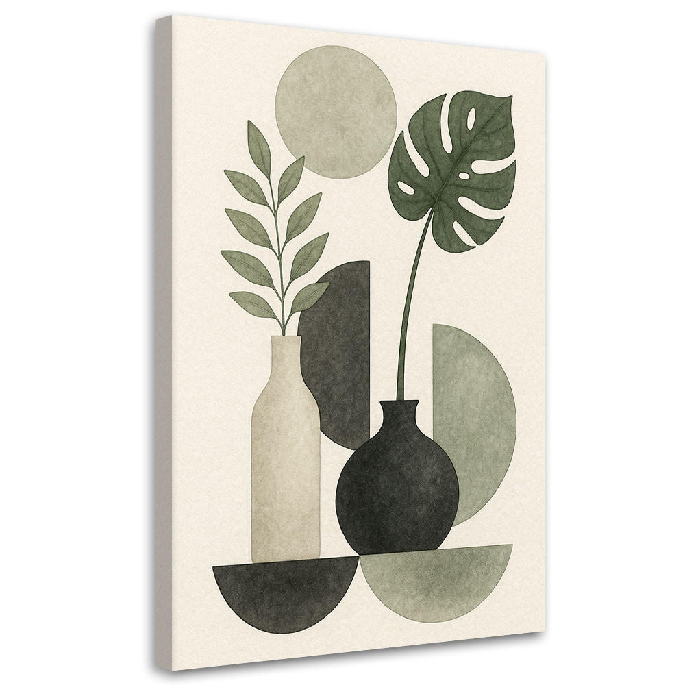 LEINWANDBILD Abstraktion 70x100cm - Grün, Textil (70/100cm) - Feeby