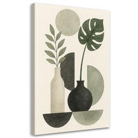 LEINWANDBILD Abstraktion 70x100cm - Grün, Textil (70/100cm) - Feeby