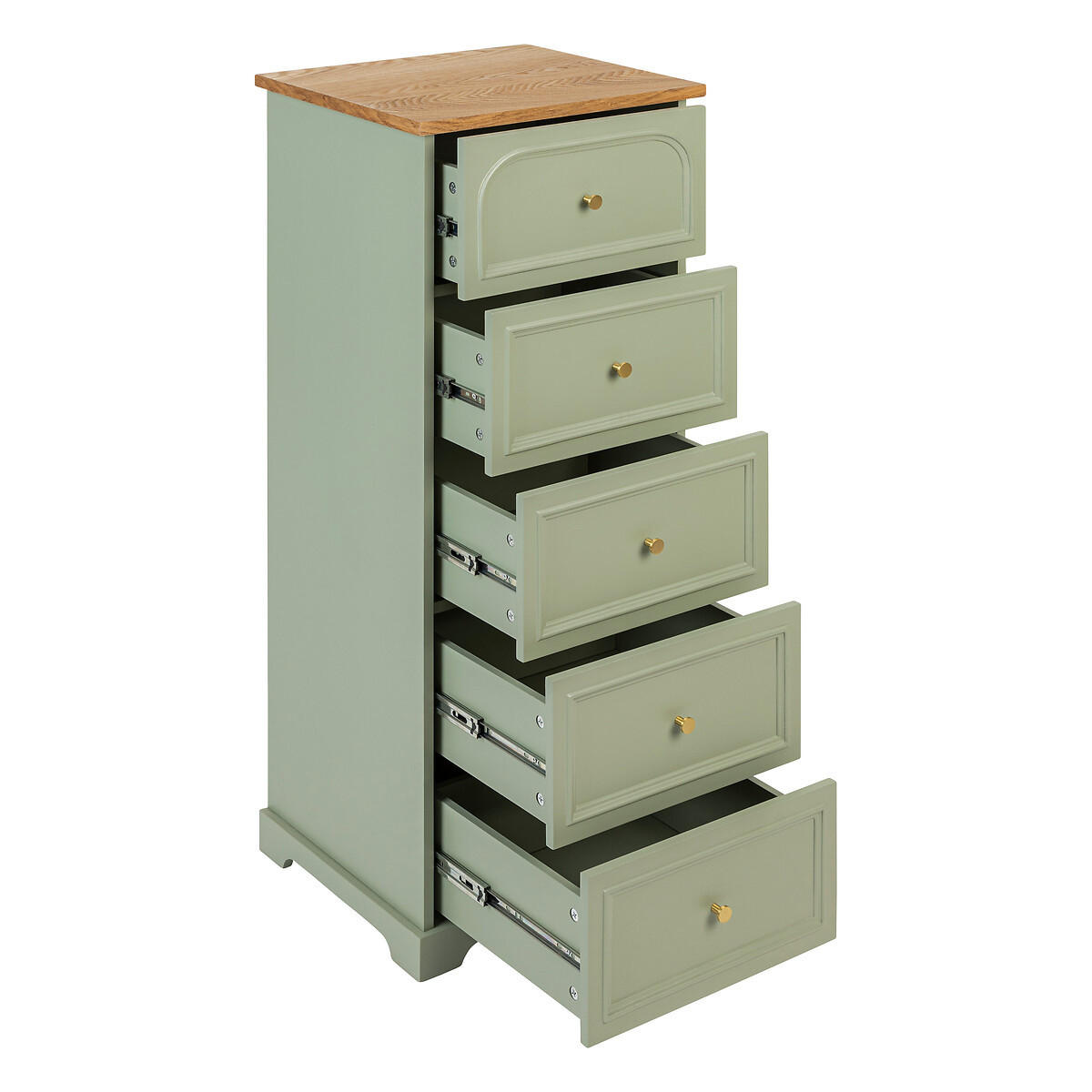 KOMMODE mit Schubladen Säule Mohea 45/39/113 cm - Grün, Holzwerkstoff (39/113/45cm) - Atmosphera Createur d´interieur