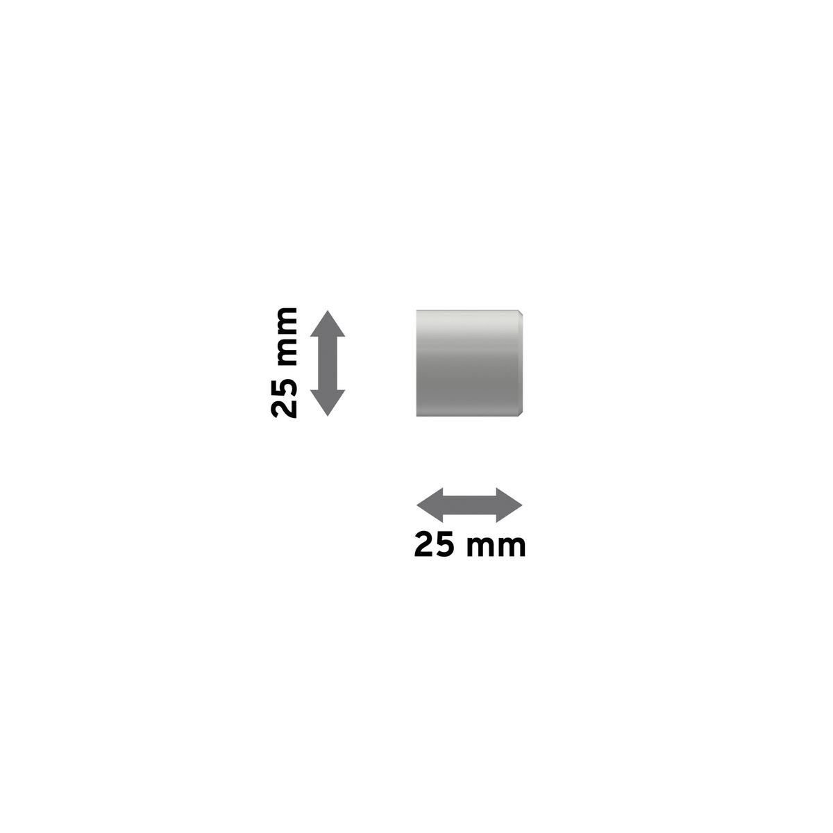 ENDSTÜCKE FÜR GARDINENSTANGEN 20 mm Ø, Santo Weiß, Packung 2 Stück - Weiß, Metall (2.5/2.5/2.5cm) - INTERDECO