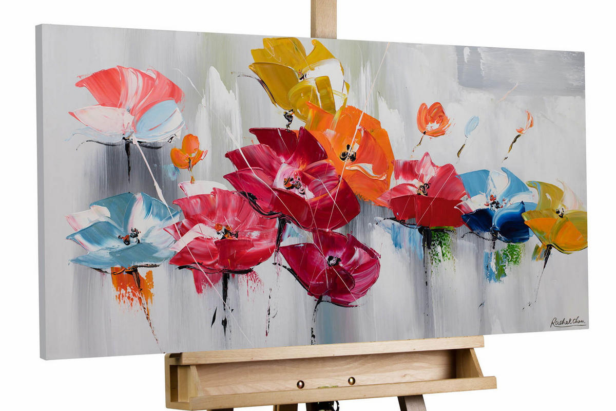 ÖLGEMÄLDE 100/50 cm - Multicolor, Holz/Textil (1.36/50cm) - KUNSTLOFT