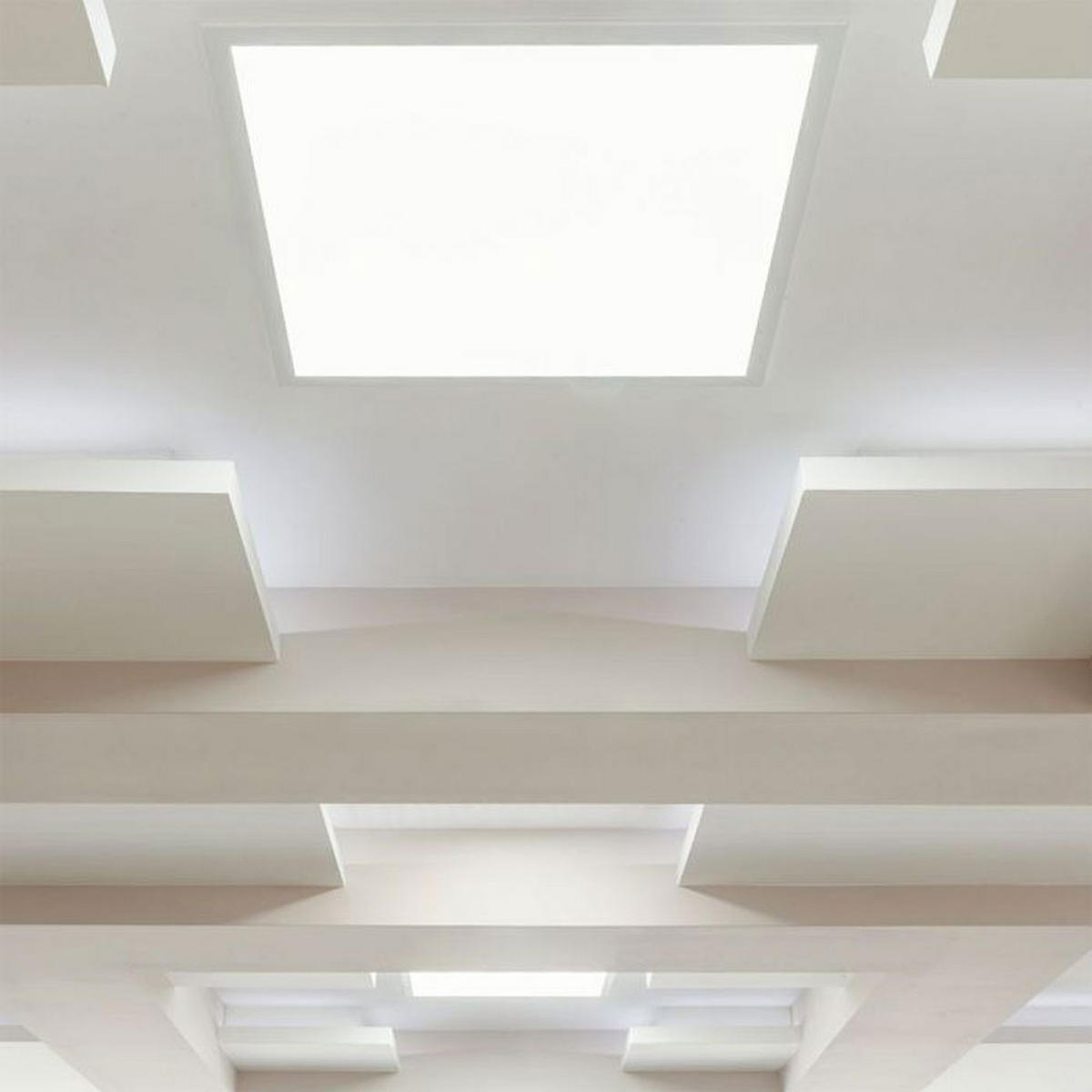 LED DECKENLEUCHTE Kunststoff Weiß - Weiß, Kunststoff (59.5/59.5/3cm)