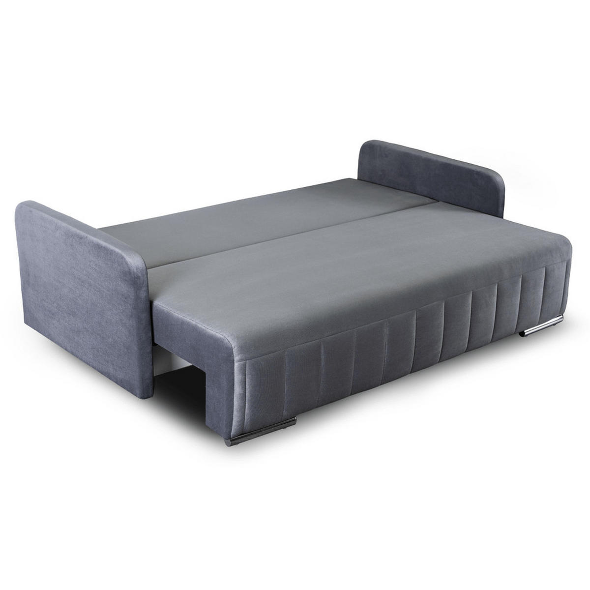 SCHLAFSOFA LUMO Schlaffunktion Zweisitzer Grau - Grau, Holz/Textil (204/91/96cm) - makarowski meble