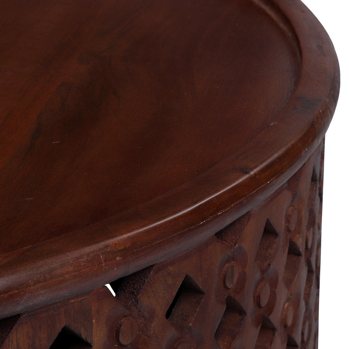 COUCHTISCH Ø100x45 cm rund Natur handgefertigt aus Mangoholz - Naturfarben, Holz (100/45/100cm) - WOMO-DESIGN