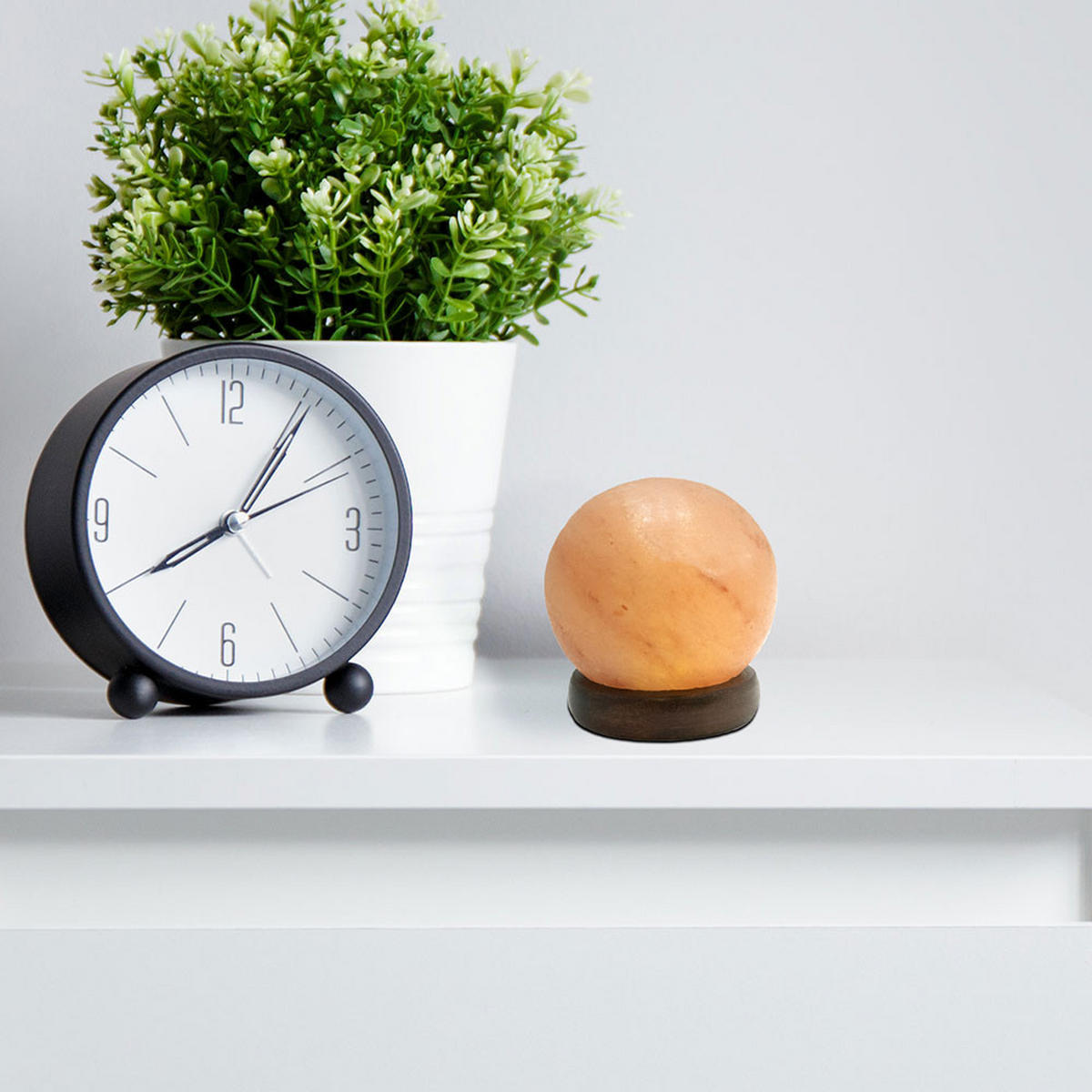 LED TISCHLEUCHTE Stone Orange Holz 2er Set - Orange, Holz (8.9/8.9/10.2cm) - Globo Lighting