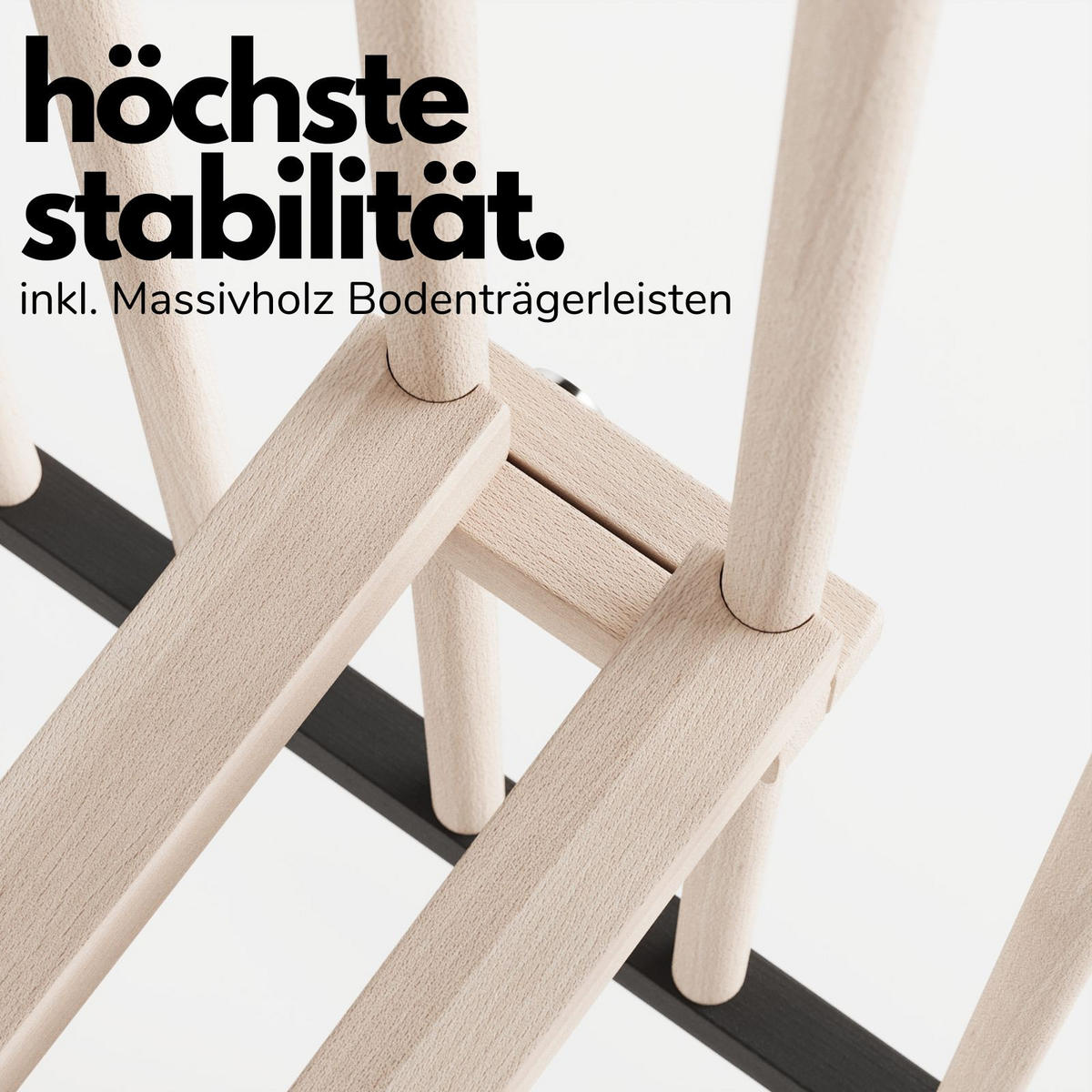 LAUFGITTER 75x100 cm mit Matratze & Schlupfsprossen - schwarz/natur - Premium Kollektion - Schwarz/Naturfarben, Holz (100/74/75cm) - Sämann – make a difference.