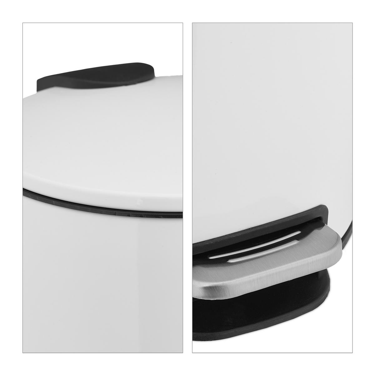 Weiß, Kunststoff/Metall (20.5/26/24cm) - Relaxdays