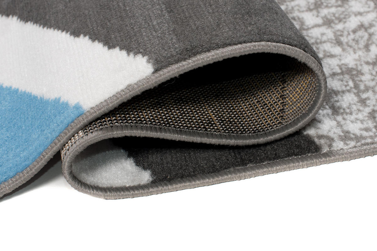 TEPPICH MAYA Blau Streifen Gestreift Meliert 300/400 cm - Blau, Textil (300/400cm) - Tapiso