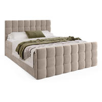 BOXBETT Dakota Duo mit Topper 140/200 Hellbeige - Creme, Holz/Textil (140/200cm) - Bromarkt