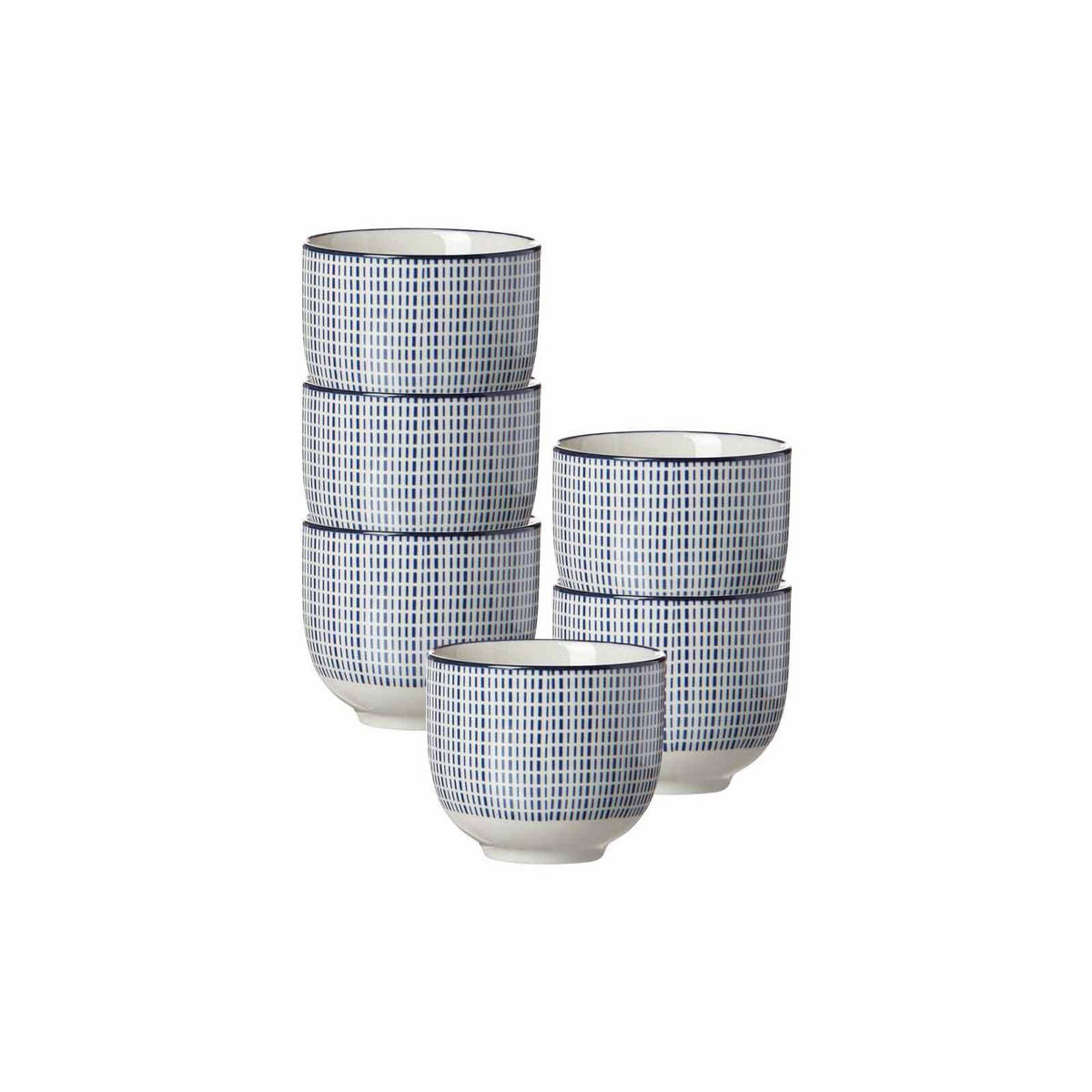 TEEBECHER Royal Makoto blau-weiß 150 ml 6er Set - Blau/Weiß, Keramik (0.15L) - Ritzenhoff Breker