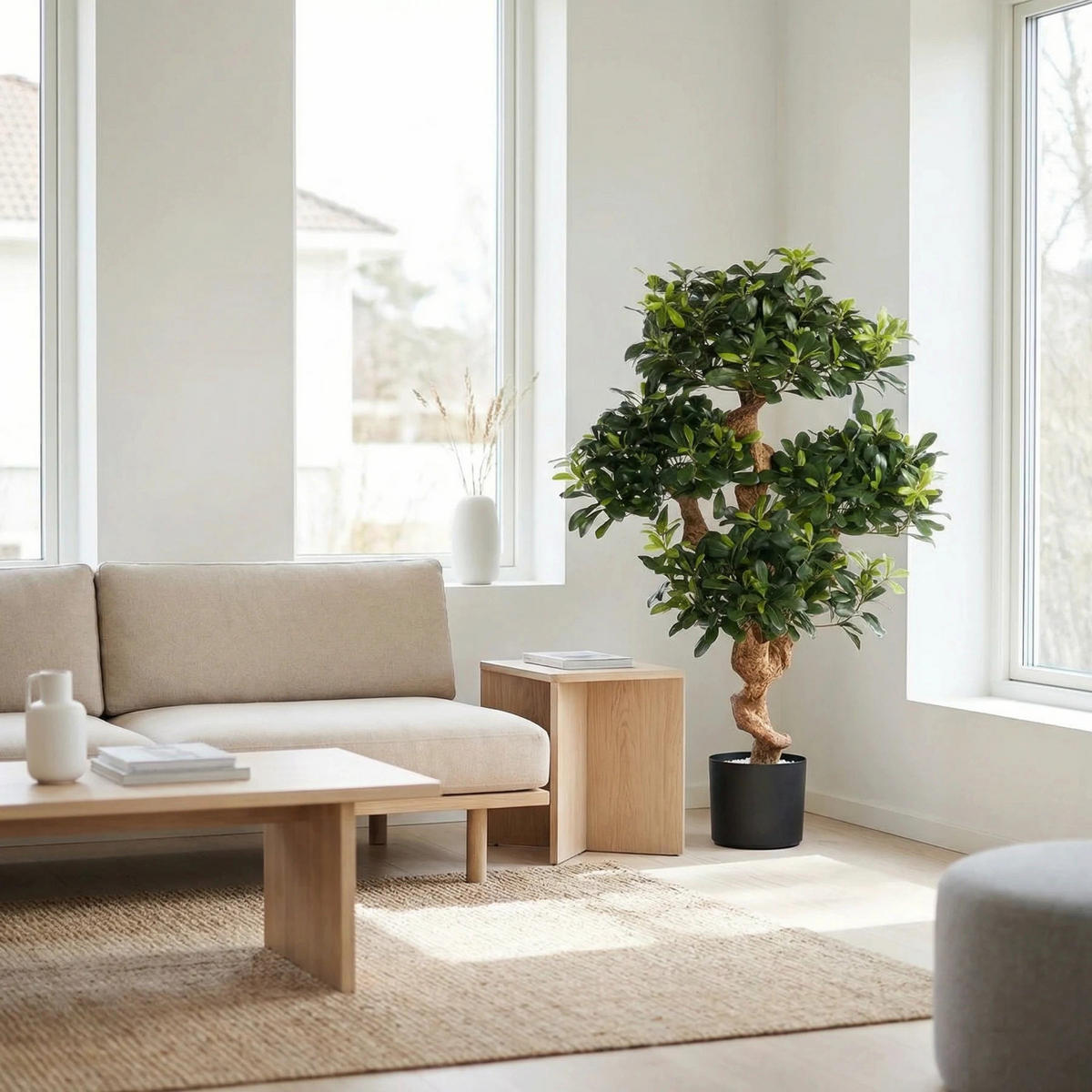 KUNSTBAUM Künstlicher Pittosporum - Pierre 120 cm - Grün, Kunststoff (120cm) - aplanta