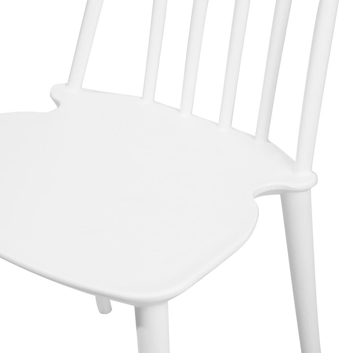 ESSZIMMERSTUHL 2er-Set Kunststoff Weiß Ventnor - Weiß, Kunststoff (49/83/41cm) - Beliani