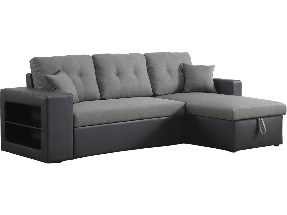 ECKSOFA axel Schwarz/Grau - Grau, Textil (146/233cm) - Habitat Garten