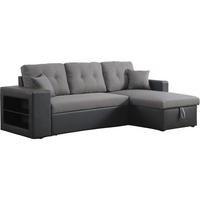 ECKSOFA axel Schwarz/Grau - Grau, Textil (146/233cm) - Habitat Garten