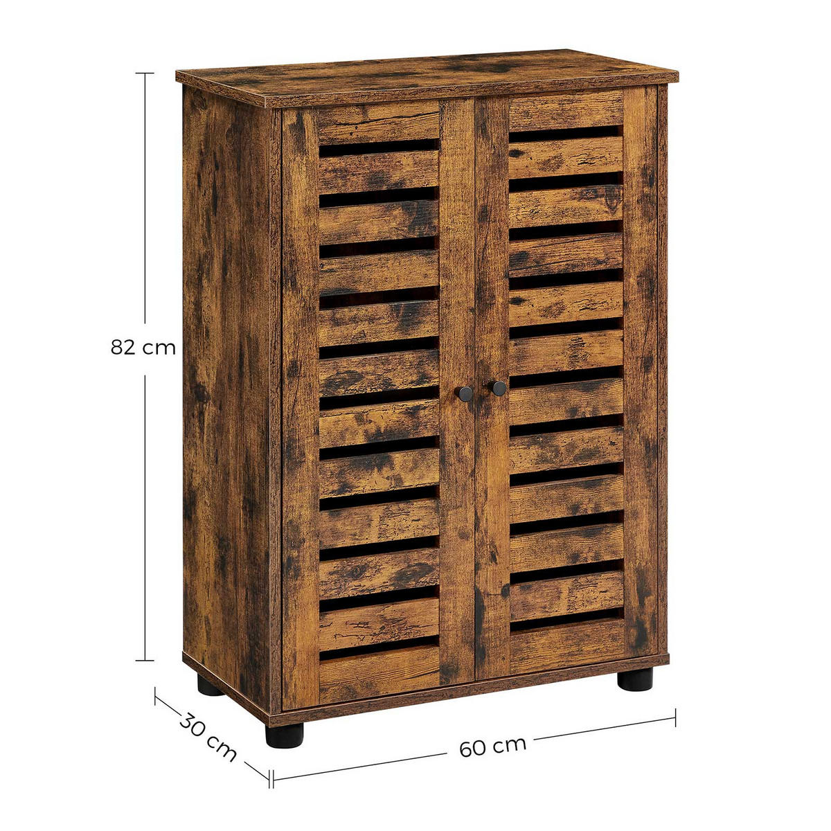 BADEZIMMERSCHRANK AUFBEWAHRUNGSSCHRANK - Braun, Holzwerkstoff (30/82/60cm) - Hansiro