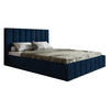 POLSTERBETT 180x200 Moris mit Kopfteil, Bettkasten Lattenrost, Blau - Blau, Holz/Textil (180/200cm) - Emporius
