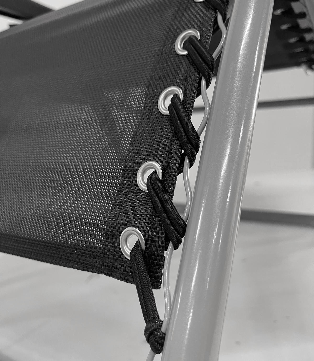 LIEGESTUHL mit Nackenkissen und Getränkehalter, Schwarz - Schwarz/Grau, Metall (73/110/81cm) - QUICK STAR