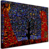 WANDBILD g.klimt baum des lebens abstrakt - Multicolor, Textil (60/40cm) - Feeby