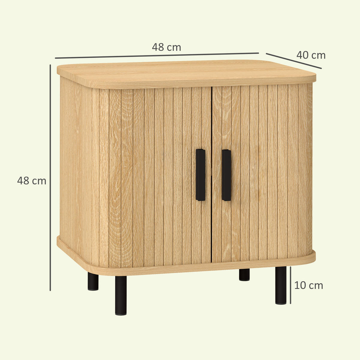 NACHTTISCH Eichefarben 40.0/48.0/48.0cm - Eichefarben, Holzwerkstoff (48/48/40cm)