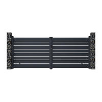 FLÜGELTOR - 392cm x 4.6cm - Aluminium - anthrazitgrau - PRIMO - Anthrazit, Metall (392/161cm) - Vente-Unique