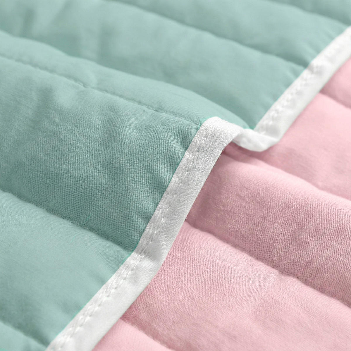 TAGESDECKE dash 200x260 cm (bett 105) minze - Mintgrün, Textil (200/260cm) - Happy Friday