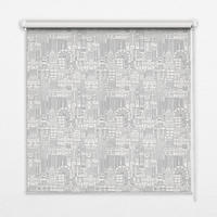 VNÚTORNÁ roleta - okenná roleta - roleta - 80x140 cm - Náčrt mesta - sivá, plast (80/140/0.5cm) - TULUP