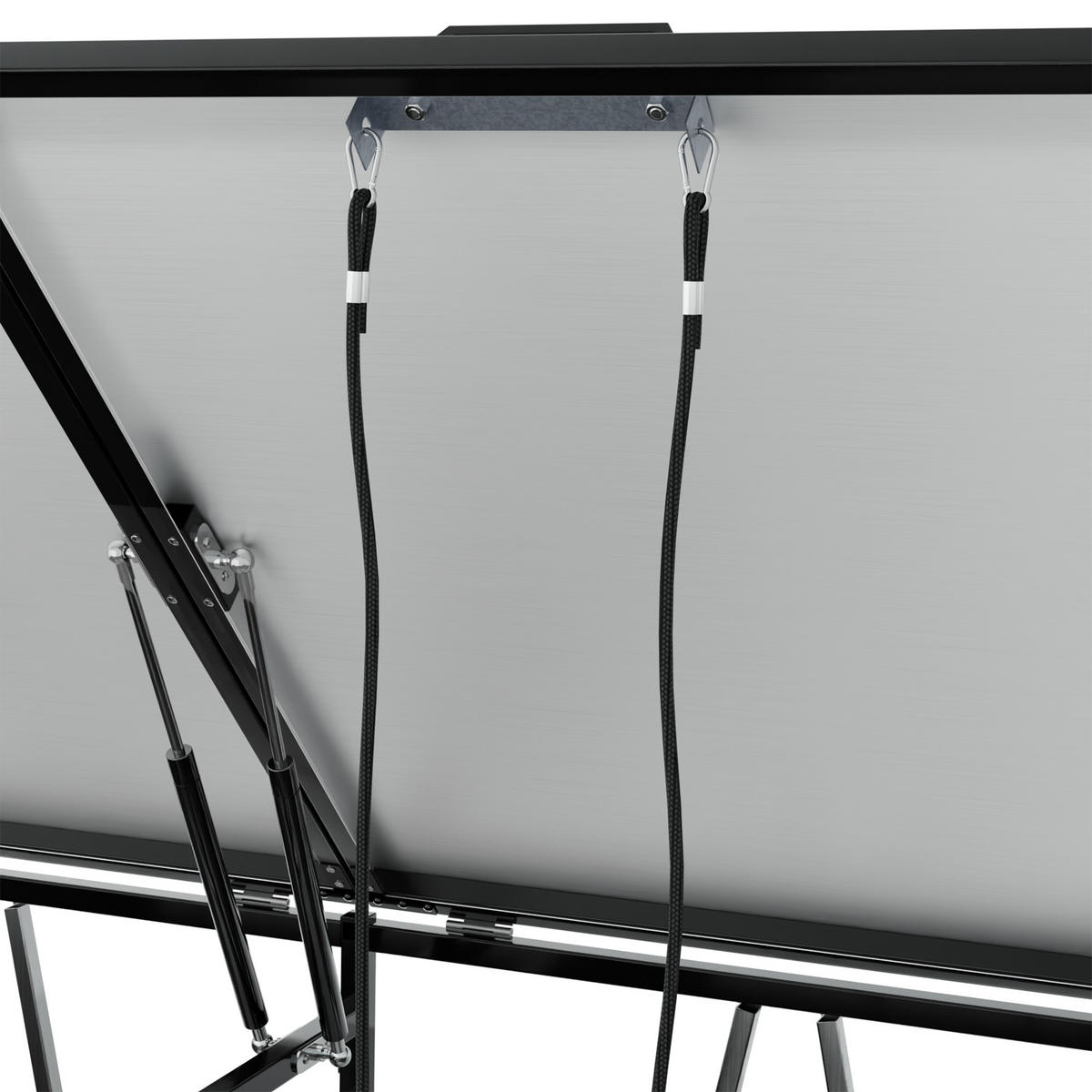 MÜLLTONNENBOX mit Hydraulischem Deckel Doppelkammer Metall Abschließbar Holzoptik - Grau, Metall (131/110/79cm) - PARAFTA HOME