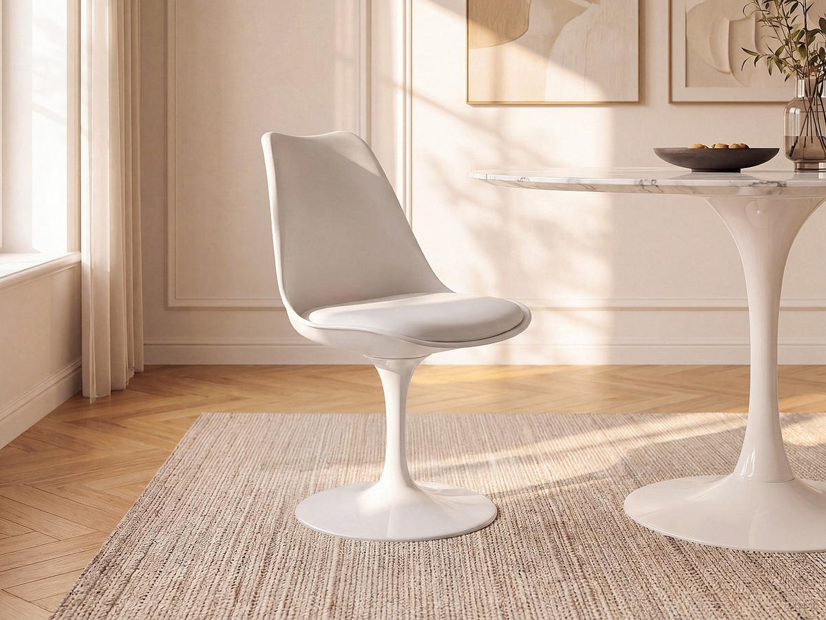 STUHL - 49 cm x 56.5 cm - plastik - weiß Xafy - Weiß, Kunststoff (49/82/56.5cm) - Vente-Unique