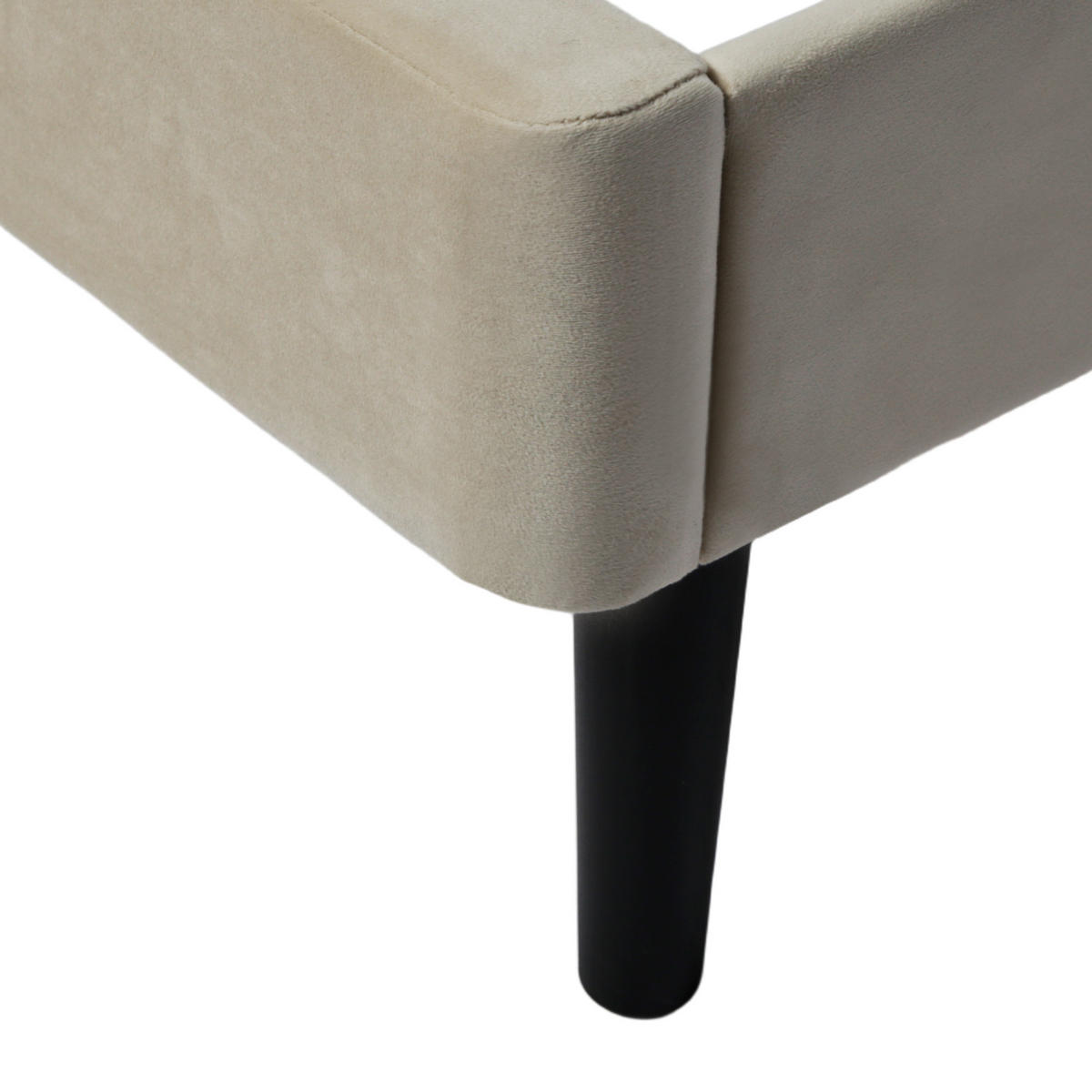 POLSTERBETT 160x200 cm Beige samt - Beige, Textil (160/200cm) - Home Collective