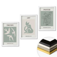 WANDBILDER 3er-Set - 20x30 cm Weißer Rahmen - Matisses stilvolle Illustrationen - Weiß, Kunststoff (20/30cm) - ArtPrintCave