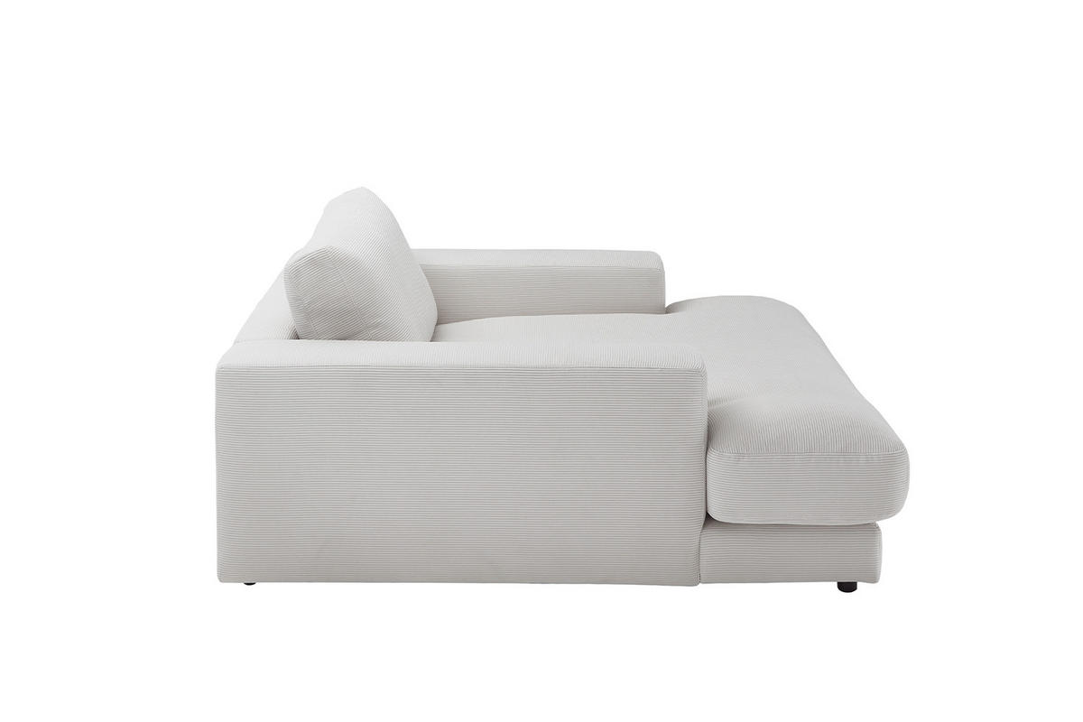 LONGSEAT MADELINE Weiß Cord - Schwarz/Weiß, Kunststoff/Textil (150/86/170cm) - KAWOLA