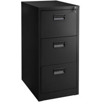 AKTENSCHRANK ,62,4 x 46 x 102,8 cm,schwarz - Schwarz, Metall (46/102.8/62.4cm) - tectake