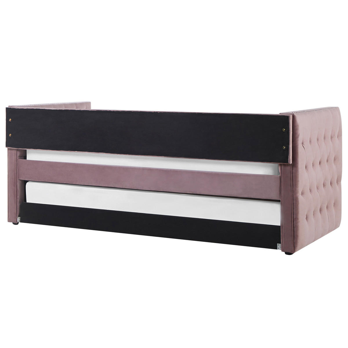 TAGESBETT 90/200cm Rosa Gassin - Pink, Textil (90/200cm) - Beliani