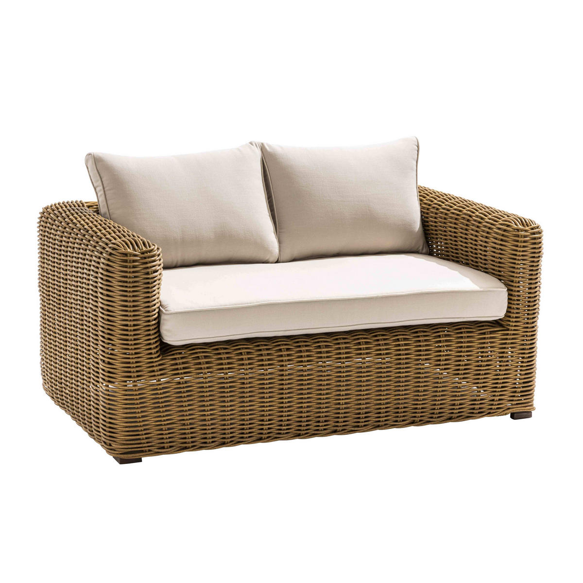 GARTEN-LOUNGEGARNITUR 6-Sitzer, Braun - Braun, Naturmaterialien - Oviala